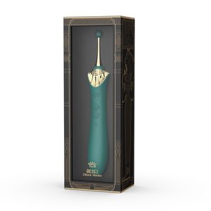 Мультифункціональний вібратор Zalo — Bess 2 Turquoise Green, 4 насадки, підігрів
