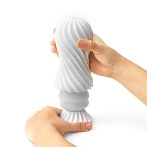 Мастурбатор Tenga Flex Silky White зі змінною інтенсивністю, можна скручувати
