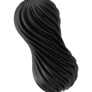 Мастурбатор Tenga Flex Rocky Black зі змінною інтенсивністю, можна скручувати