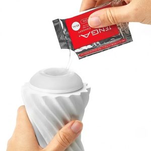 Мастурбатор Tenga FLEX Fizzy Green зі змінною інтенсивністю, можна скручувати, вакуум