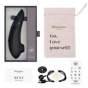 Вакуумний кліторальний стимулятор Womanizer Next Black, 3D Pleasure Air, 14 рівнів інтенсивності