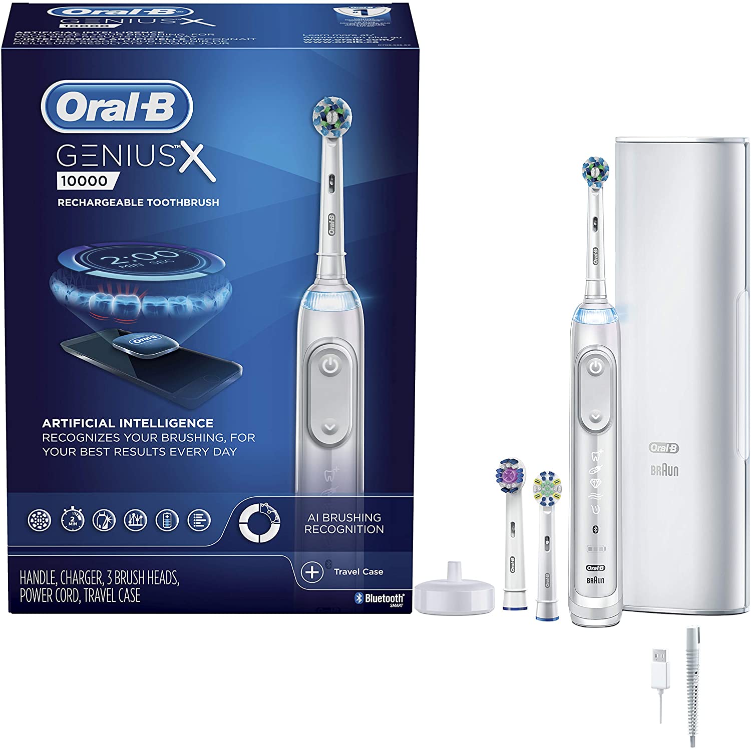Електрична зубна щітка Braun Oral-B Genius X 10000 White