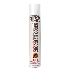 Зігрівальний лубрикант на водній основі Wet Warming Chocolate Cookie 4 in 1, без цукру (30 мл)