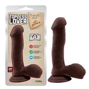 Фалоімітатор на присосці Chisa T-skin ReaL Topless Lover, коричневий