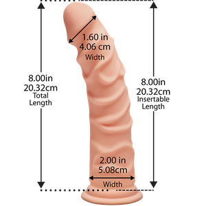Фалоімітатор Doc Johnson The D - Ragin D - 8 Inch Without Balls - ULTRASKYN, діаметр 5,1 см