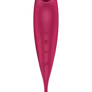 Смарт-вібратор для клітора з вакуумною стимуляцією Satisfyer Twirling Pro+ dark red