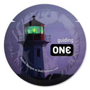 Презерватив ONE Glowing Pleasures, 1 шт, світиться в темряві, зі змазкою