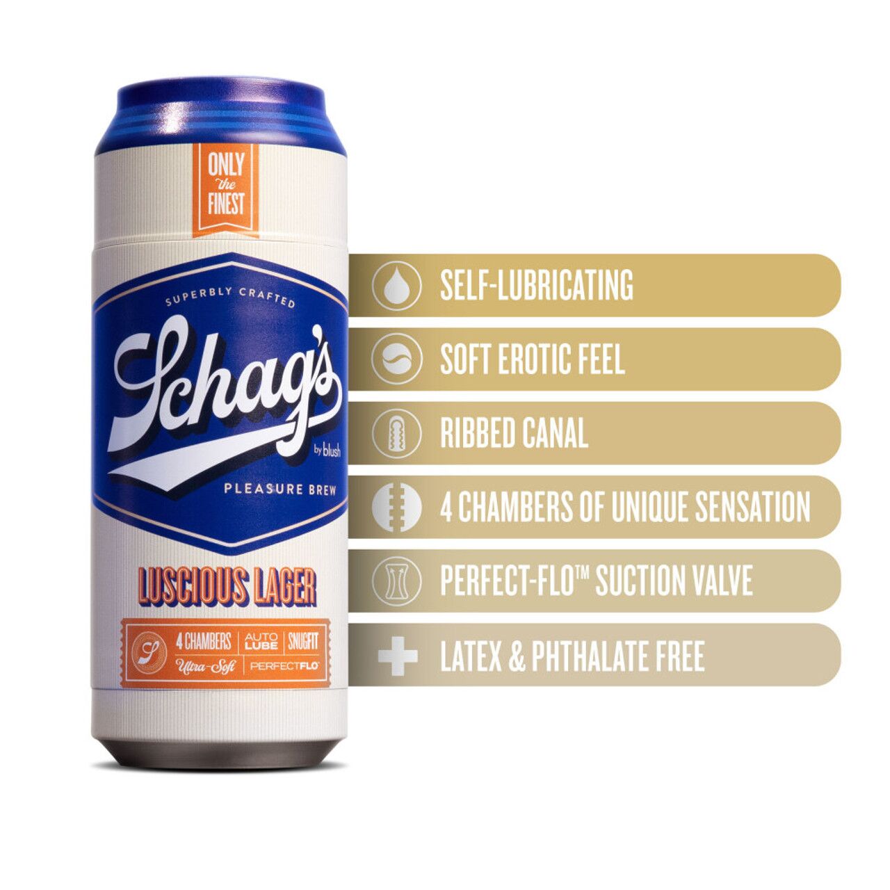 Мастурбатор – банка пива Blush Schag's Luscious Lager Masturbator Frosted, самозмащуваний, вакуум