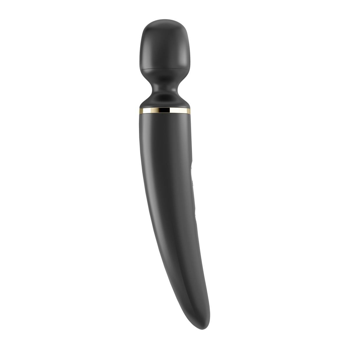 Вібромасажер Satisfyer Wand-er Woman (Black/Gold), водонепроникний, потужний, розмір XXL