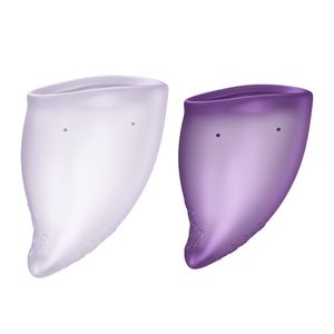 Набір менструальних чаш Fun Factory FUN CUP EXPLORE KIT, 2 шт, Multicolored Violet, об’єми 20 та 30 мл