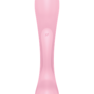 Двосторонній вібратор-кролик Satisfyer Triple Oh Pink, 3 мотори, руків’я-масажер