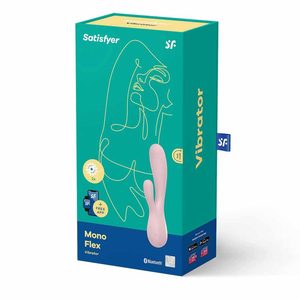 Смарт вібратор-кролик Satisfyer Mono Flex Mauve, 2 мотори, керування через інтернет