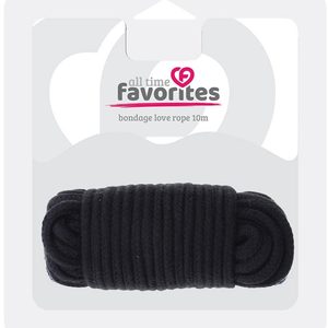 Мотузка для бондажу Dream Toys All Time Favorites чорна, 10 м