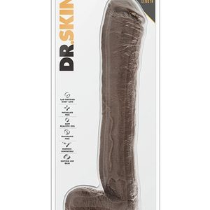 Фалоімітатор гігант Blush Dr. Skin Mr. Ed реалістичний на присосці, коричневий, 33 см х 5.3 см