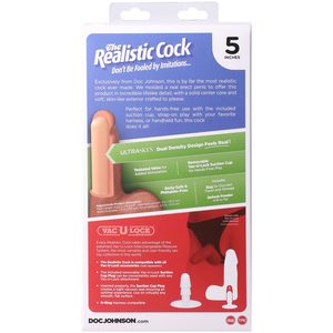 Фалоімітатор Doc Johnson The Realistic Cock ULTRASKYN - 5 Inch with Balls Vanilla