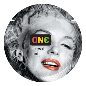 Презерватив ONE Color Sensations ONE likes it hot, 1 шт, червоний, гладенький, зі змазкою