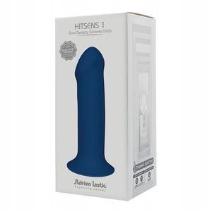Двошаровий дилдо Adrien Lastic Hitsens 1 Blue, підходить для страпона, діаметр 4,5 см, довжина 17,7 см
