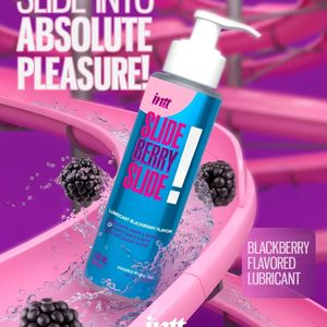 Лубрикант Intt Slide Berry Slide! (100 мл) на водній основі, зі смаком ожини