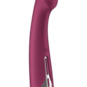 Вібратор з ротацією Satisfyer Spinning G-Spot 1 Red, плоский майданчик для стимуляції точки G
