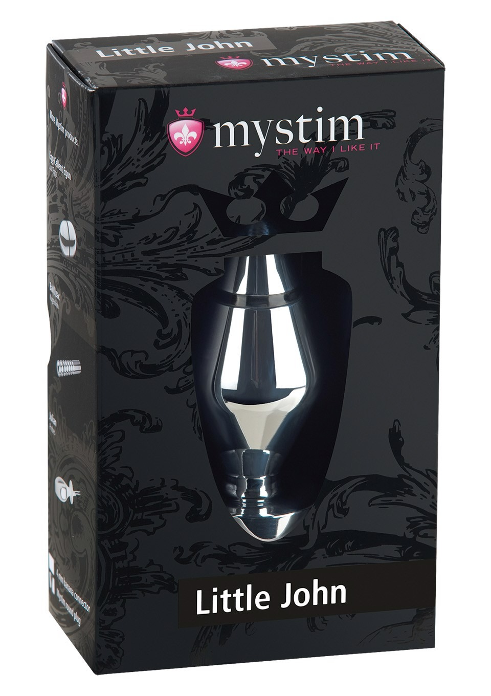 Металева анальна пробка Mystim Little John для електростимулятора, діаметр 4см