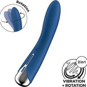 Вібратор точки G з обертанням Satisfyer Spinning Vibe 1 Blue, 2 мотори