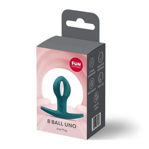 Анальна пробка Fun Factory B BALLS UNO Bottle Green, рухома кулька всередині