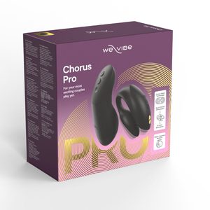 Вібратор для пар We-Vibe Chorus Pro Satin Black з пультом і додатком, чорний