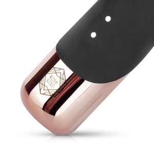 Вібратор-кролик Rosy Gold - Rabbit Vibrator with thrusting function - Black