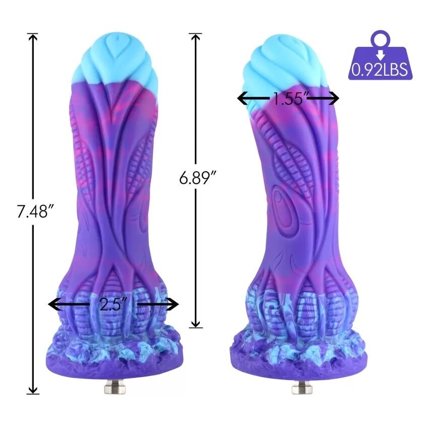 Фалоімітатор для секс-машин Hismith 7.48″ Silicone Dildo HSA140 Monster Series, система KlicLok