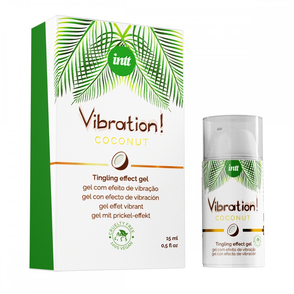 Рідкий вібратор Intt Vibration Coconut Vegan (15 мл), дуже смачний, діє до 30 хвилин