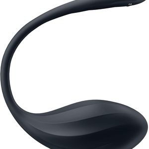 Смарт-віброяйце Satisfyer Ribbed Petal Connect App Black, керування зі смартфона, пульт ДК