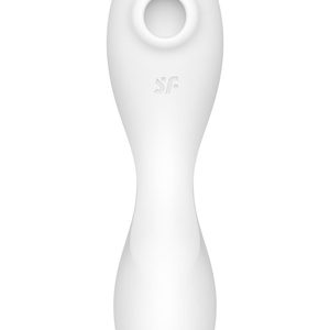 Вакуумний смарт-стимулятор із вібрацією Satisfyer Curvy Trinity 5 (White), керування зі смартфона