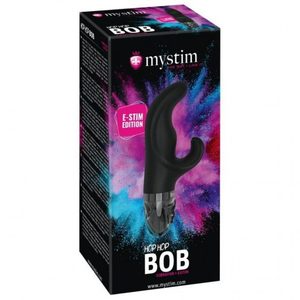 Вібратор-кролик з електростимуляцією Mystim Hop Hop Bob Black Edition