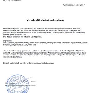 Органічний лубрикант на водній основі Hot Bio Lube Super, 100 мл