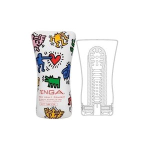 Мастурбатор Tenga Keith Haring Soft Case Cup (м’яка подушечка) стисний