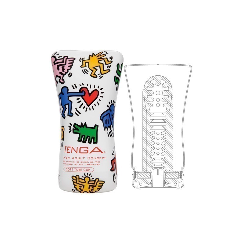 Мастурбатор Tenga Keith Haring Soft Case Cup (м’яка подушечка) стисний
