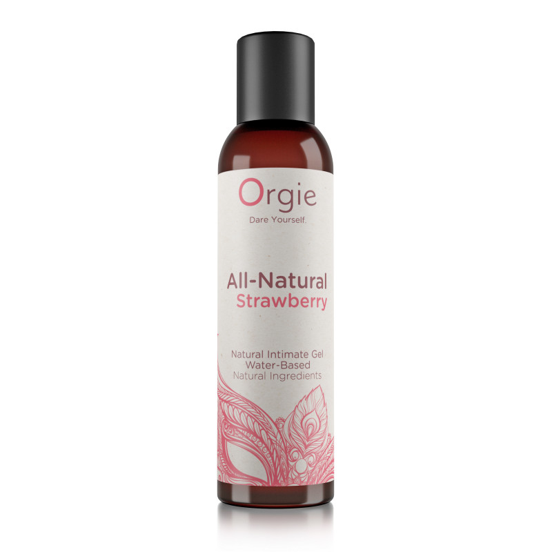 Лубрикант на водній основі Orgie All Natural Strawberry, 150 мл, зі смаком та ароматом полуниці