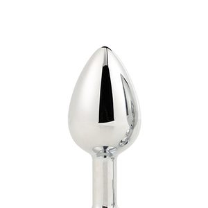 Dt21785 анальна пробка з каменем GLEAMING LOVE SILVER PLUG SMALL