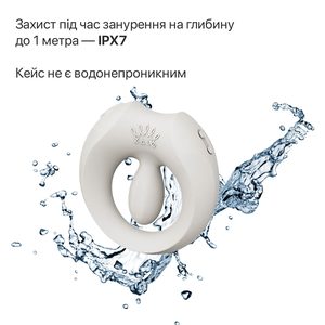 Ерекційне смарт-віброкільце Zalo Apis Ivory White, до 4 годин роботи, зарядний кейс