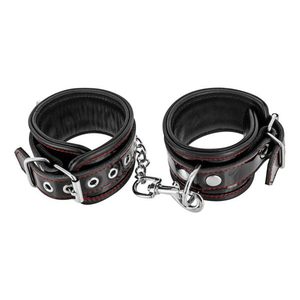 Наручники Fetish Tentation Premium Patent Leather Handcuffs, знімний ланцюжок