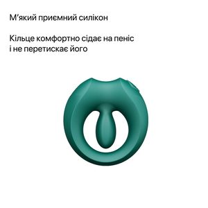 Ерекційне смарт-віброкільце Zalo Apis Turquoise Green, до 4 годин роботи, зарядний кейс