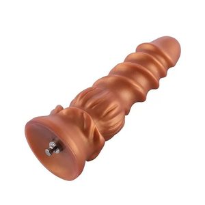 Фалоімітатор для секс-машин Hismith Spiral Grain Silicone Dildo Monster Series, спіральний рельєф