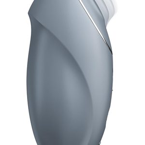 Вібростимулятор-пульсатор Satisfyer Tap & Climax 1 Bluegrey, ефект постукування пальцем, 2 мотори