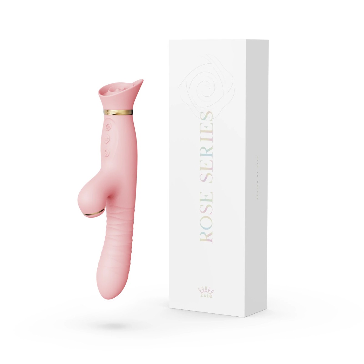 Пульсатор-вібратор із вакуумною стимуляцією клітора Zalo - ROSE Thruster Strawberry Pink