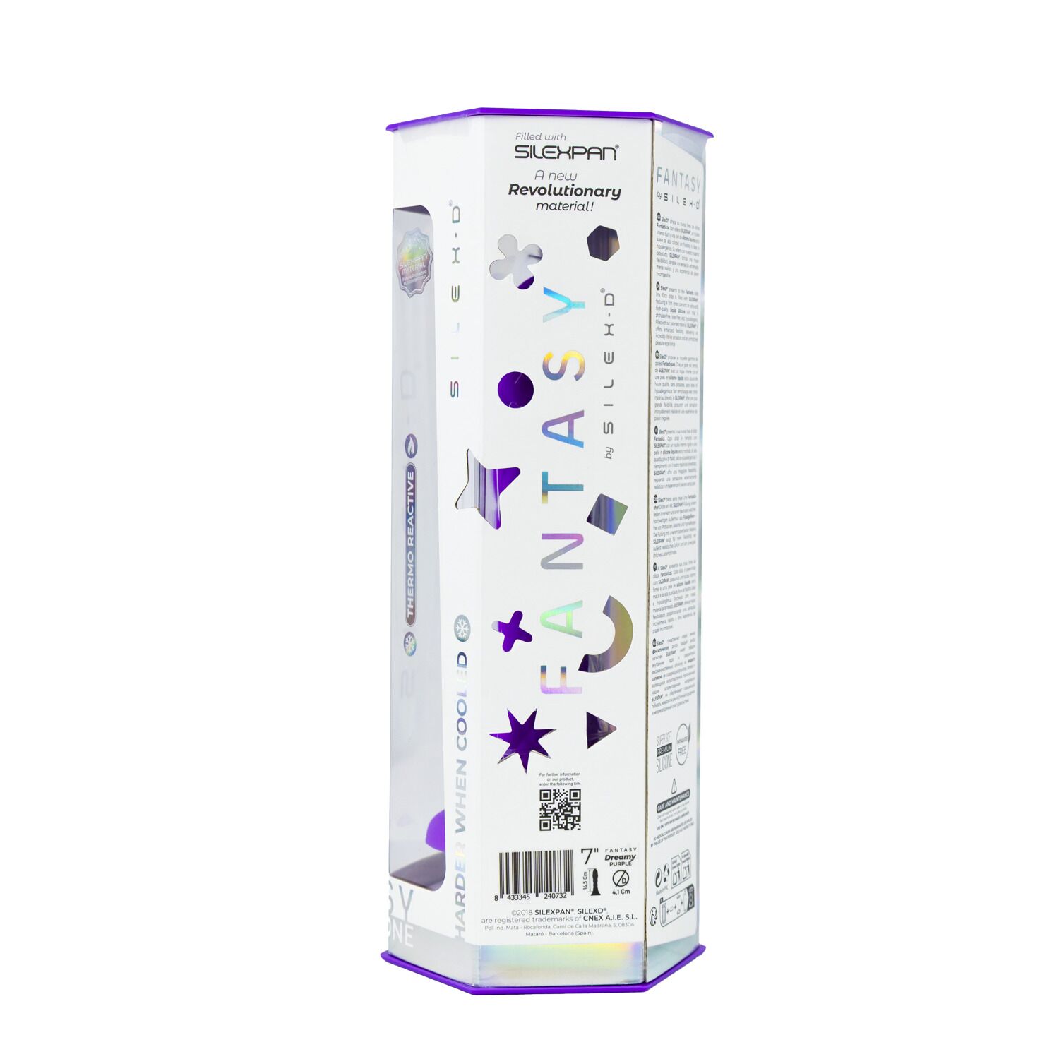 Фалоімітатор SilexD Fantasy Liquid Silicone Dreamy 7in Purple