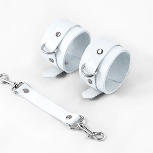 Наручники Feral Feelings - Hand Restraints White, натуральна шкіра