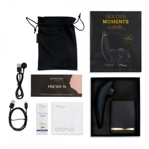 Преміальний подарунковий набір Golden Moments: Womanizer Premium та We-Vibe Chorus Black