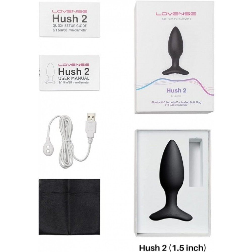 Анальна смарт-вібропробка Lovense Hush 2, розмір S