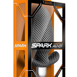 Анальна пробка з вібрацією 3 в 1 BLUSH SPARK THROTTLE AV-01 CARBON FIBER