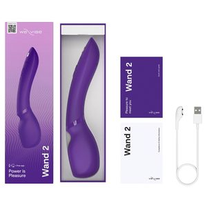 Смарт-вібромасажер We-Vibe Wand 2 Purple, дуже потужний, функція Smart Silence